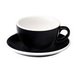 Loveramics Egg - Cappuccino 200 ml - Kávéscsésze+Tányér - Fekete