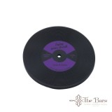 Disk Drink Coaster 100mm - Vinyl - Lila - The Bars - D005W