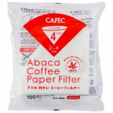 CAFEC Paper Filter Abaca cone 4-cup 100pcs wht AC4-100W